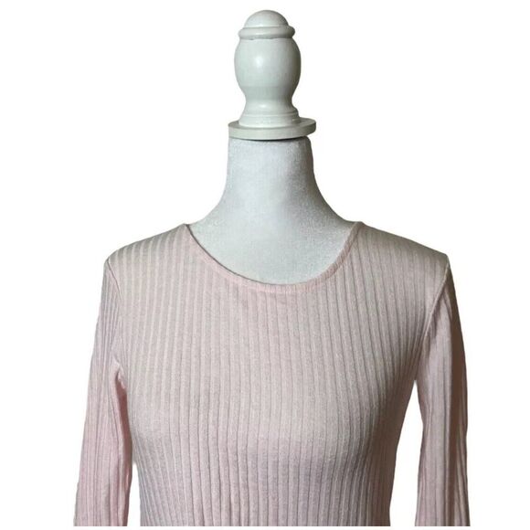 White House Black Market LS Twist Front Long Sleeve Top Primrose Pink NWT XXS - Picture 2 of 8